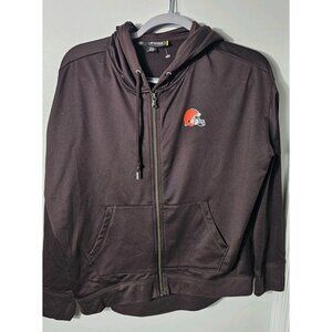 NFL Combine Authentic Cleveland Browns Full Zip Hoodie Men’s Small Brown (HL444)